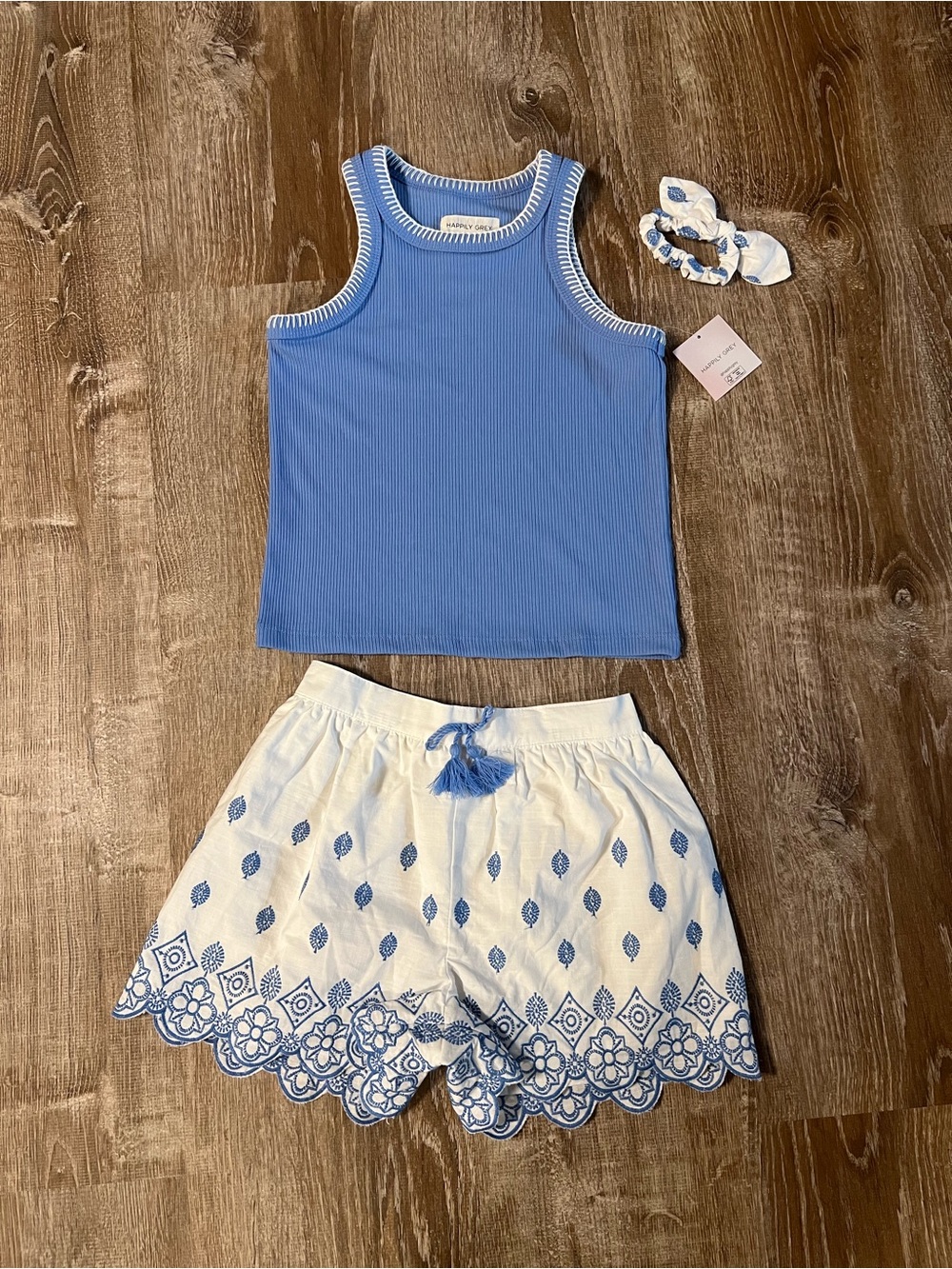 Happily Grey NWT Tank, Shorts, and Hair Tie Set size 8